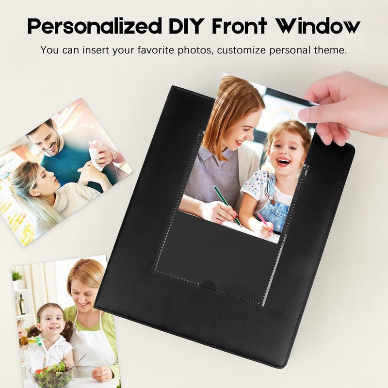 Aevdor 272 Pockets 5x7 Photo Album Holds 272 Photos, Extra Large Capacity Leather Cover Photo Album 5x7 for Family Wedding Baby Birthday Christmas Anniversary Pictures, 5 x 7 Photo Book (Black) - Image 4